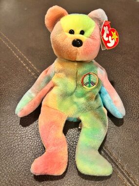 VTG 1996 Ty “Peace” Beanie Baby, With PVC Pellets (With Errors)